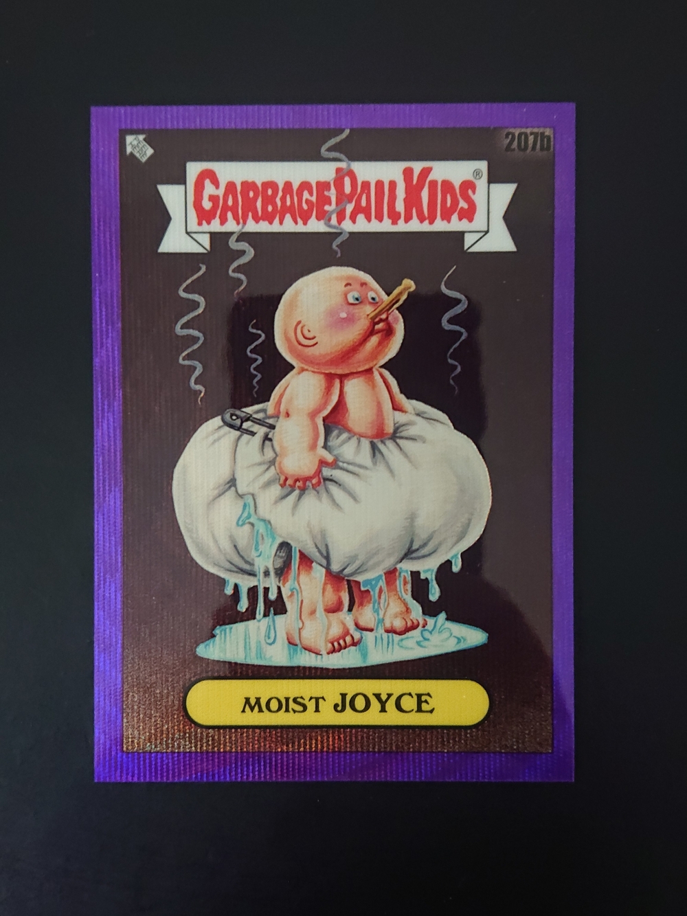 2023 Topps GPK Garbage Pail Kids Chrome 6 - Moist Joyce (207b) Purple Wave /250